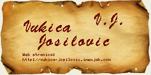 Vukica Jošilović vizit kartica